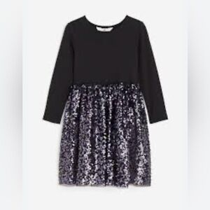 H&M Black and Silver and purple Sequin Kids Dress